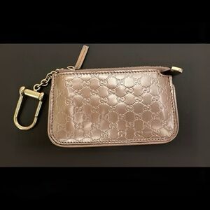 💛Gucci Metallic Patent Leather Coin Pouch